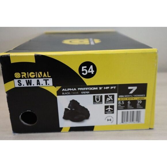 Original S.W.A.T. Men's 7 Women's 8.5W Black Alpha Freedom 3" HF PT Shoes - Picture 6 of 6